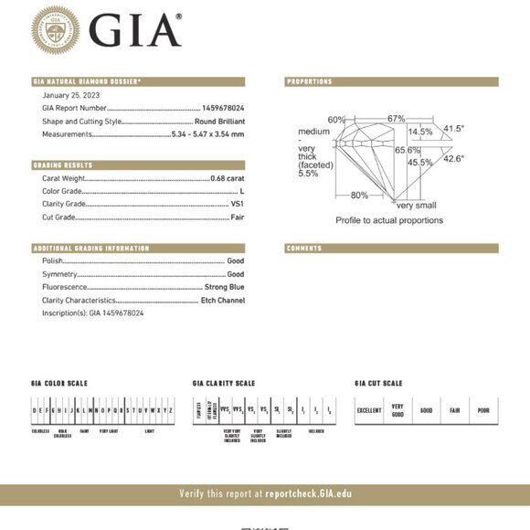$4000 GIA Natural Diamond Ring  0.7 carat VS1 14K Gold GIA CERTIFICATE US 7 7.3 - Picture 10 of 16